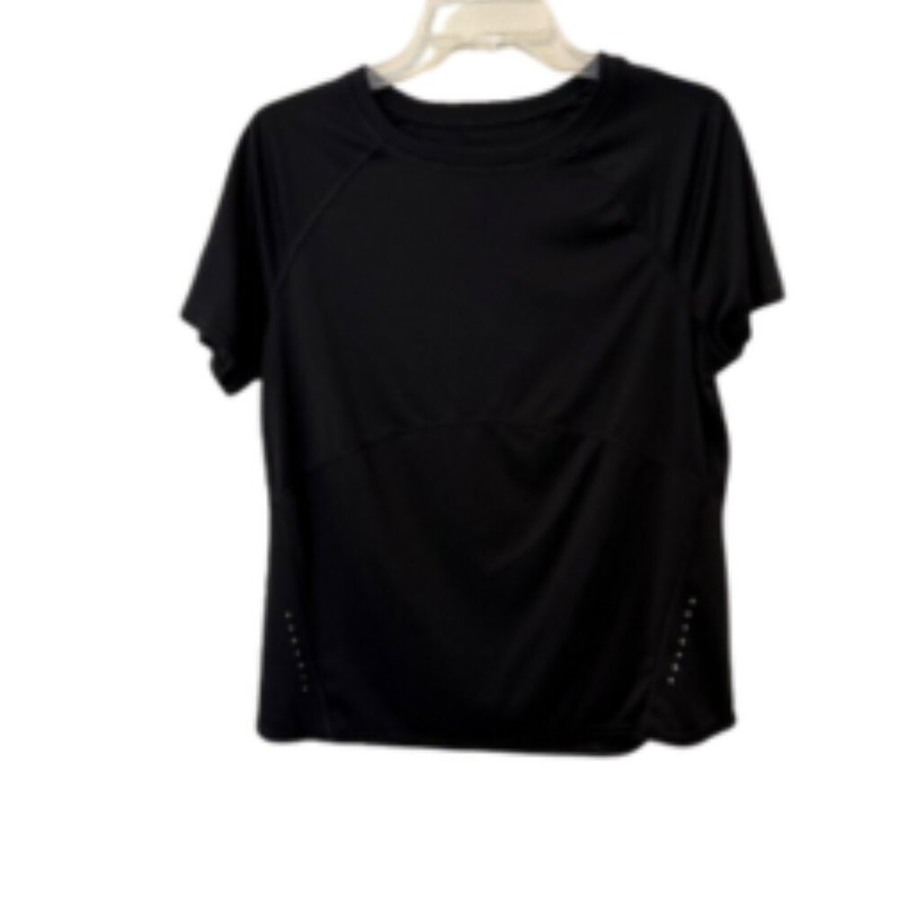 Avia Women’s Black Athletic Tee - Size L, Comfy & Versatile